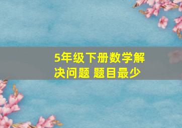 5年级下册数学解决问题 题目最少